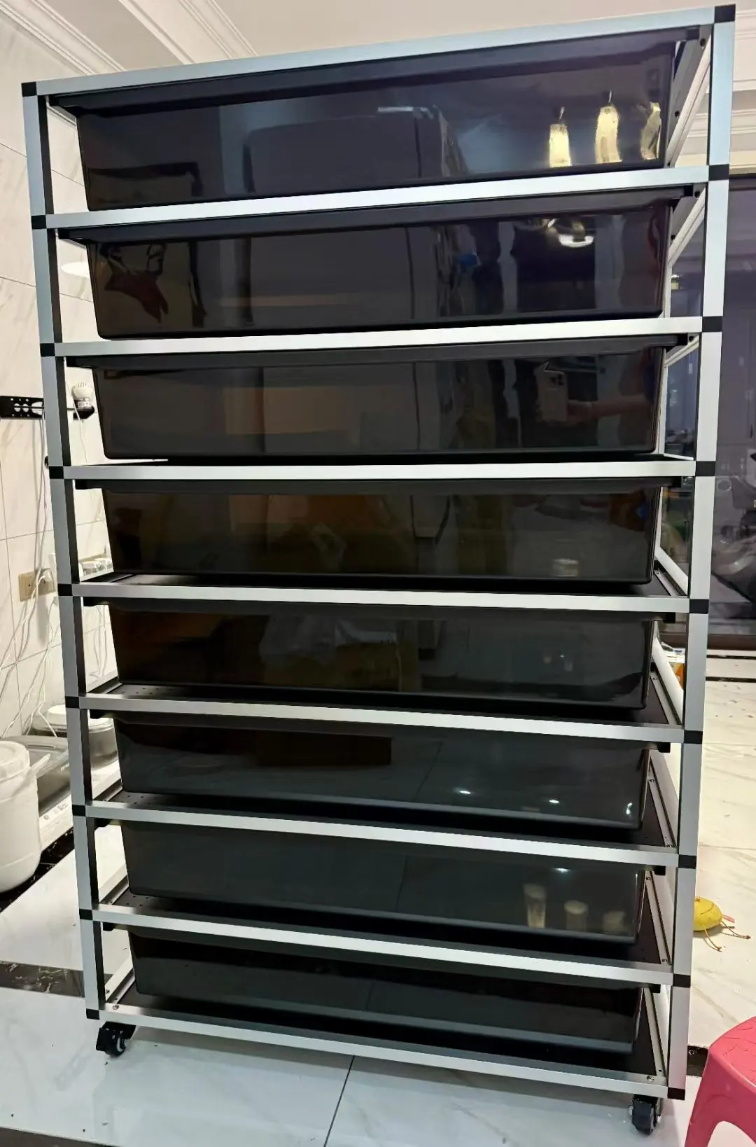 Plastic Reptile Cage Tank Snake Pet Display Case Hide Snake Rack System Reptile Enclosure Supplies including Terrarum Tubs