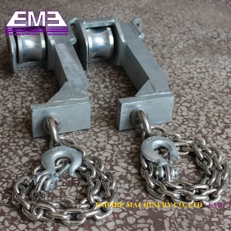 Made In China Factory Production Cattle Bleeding Shackle Livestock Abattoir Processing Machine For Cattle Slaughtering Equipment