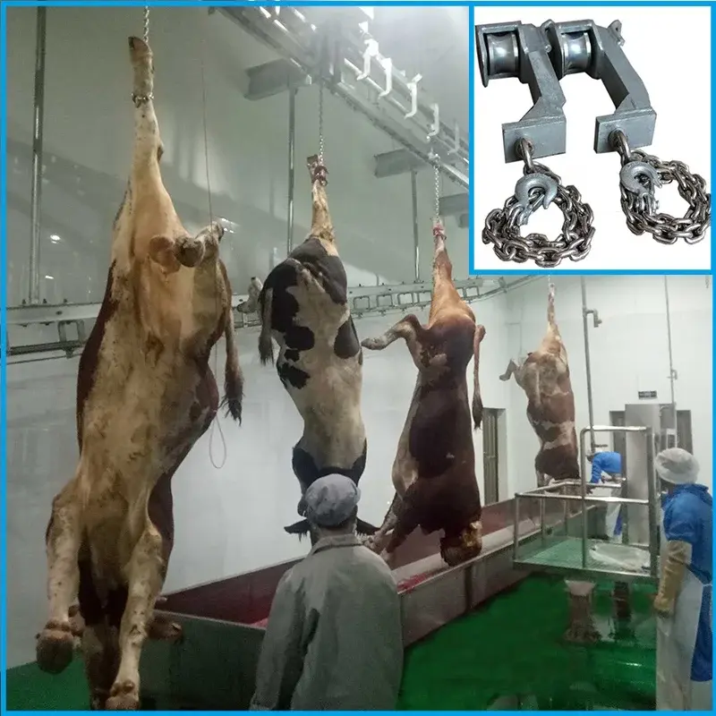 Made In China Factory Production Cattle Bleeding Shackle Livestock Abattoir Processing Machine For Cattle Slaughtering Equipment