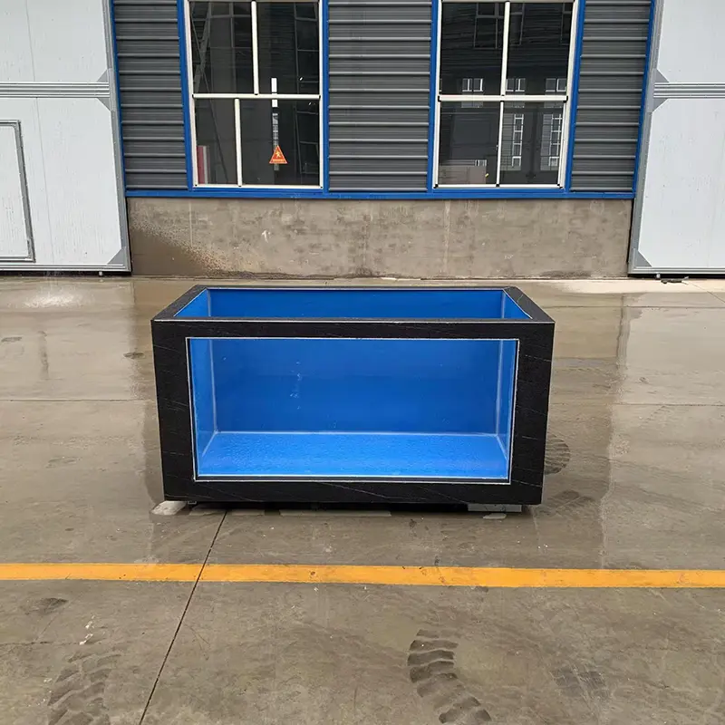 Outdoor Indoor 300 Gallon Fish Pond Giant Fiberglass Aquarium Tank for Koi Ornamental Fish UV Resistant