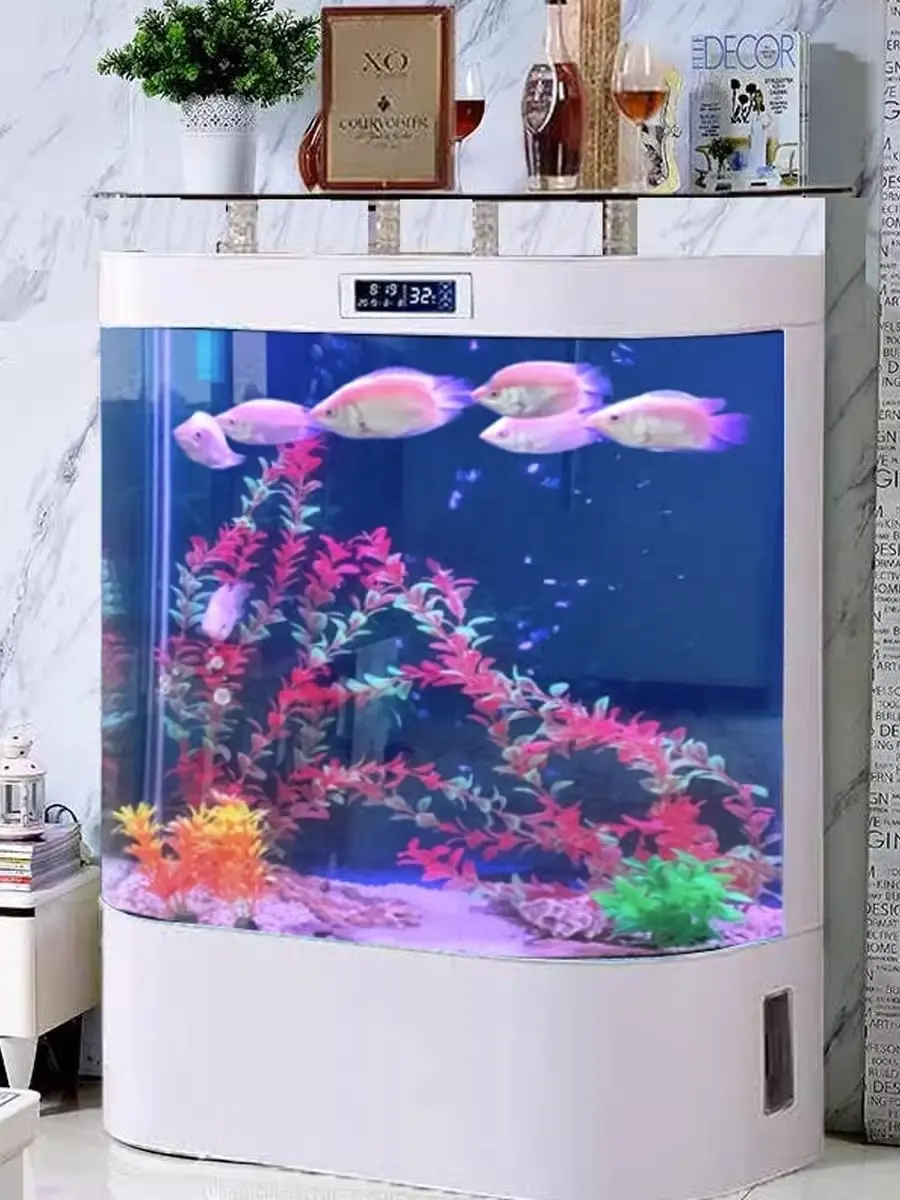 6ft 200 Gallon Ultra White Glass Large Marine Fish Tank Aquarium With Stand Cabinet and Sump