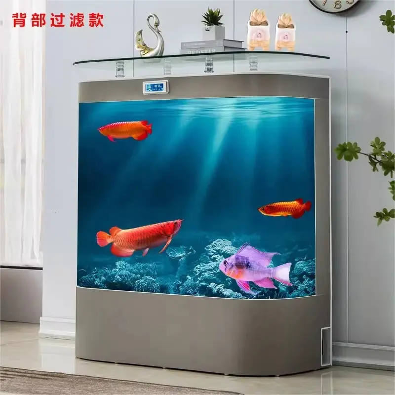 6ft 200 Gallon Ultra White Glass Large Marine Fish Tank Aquarium With Stand Cabinet and Sump