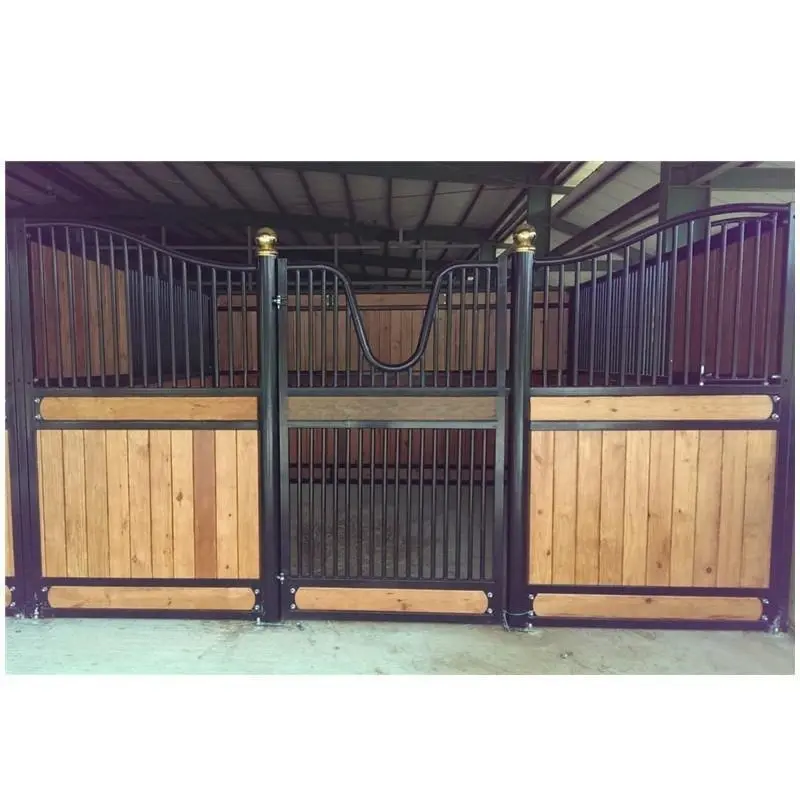Customized size Horse Stable Boxes Front Panels Prefabricated Bamboo Steel Frame Horse Stable Window