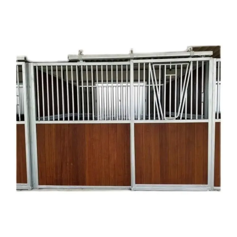 Customized size Horse Stable Boxes Front Panels Prefabricated Bamboo Steel Frame Horse Stable Window