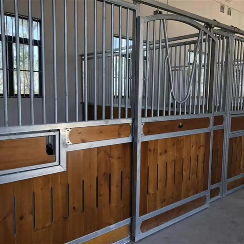 Customized size Horse Stable Boxes Front Panels Prefabricated Bamboo Steel Frame Horse Stable Window