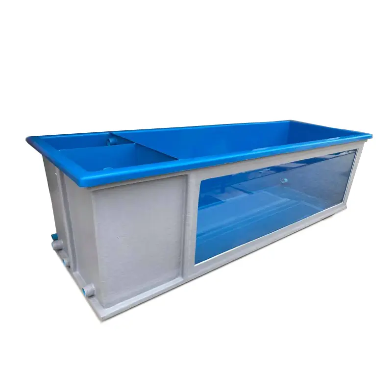 20 Gallon Fish Tank Multi-Purpose Fiberglass Aquaculture Tank for Home Breeding | Durable FRP Design