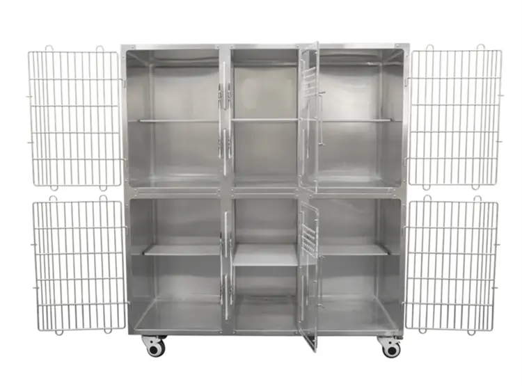 Luxury hospital cat dog cages with six holes