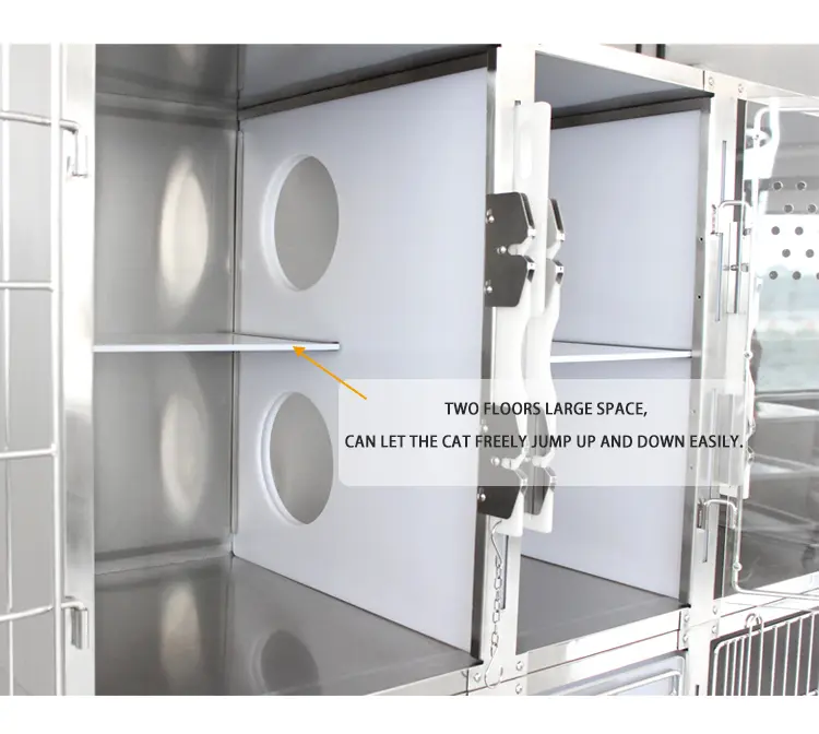 Luxury hospital cat dog cages with six holes