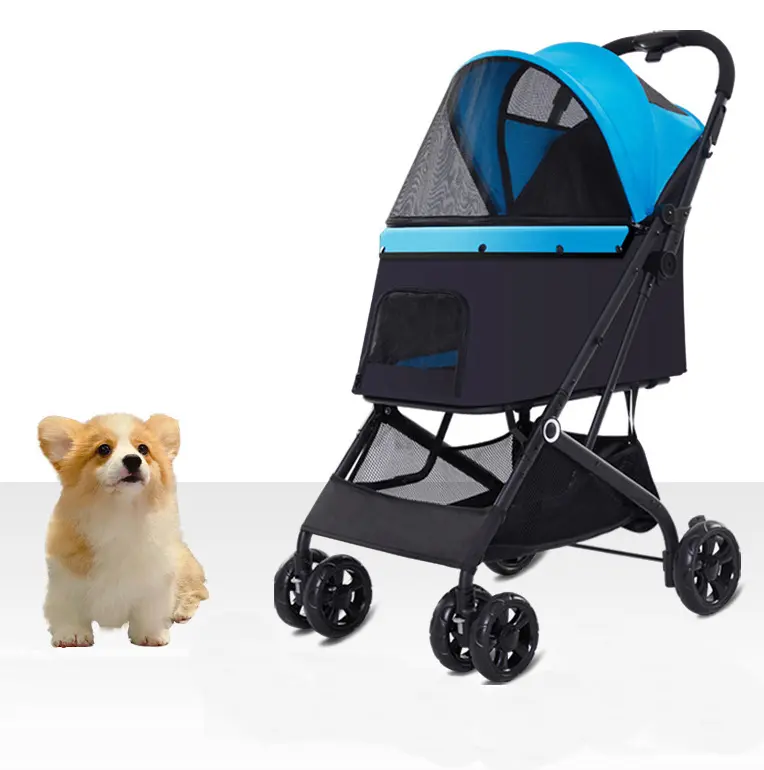 Customized Large Space Fold Rover Double Decker Stair Climbing 3 in 1 Pet Stroller for Large Dogs Stroller for Small Dog