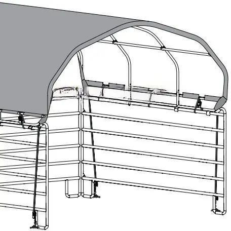 High quality prefab steel frame PVC fabric structure livestock animal cattle cow horse sheep shelter shed tent for sale