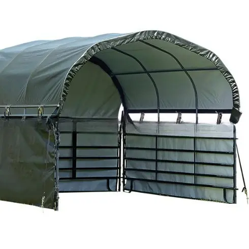 High quality prefab steel frame PVC fabric structure livestock animal cattle cow horse sheep shelter shed tent for sale