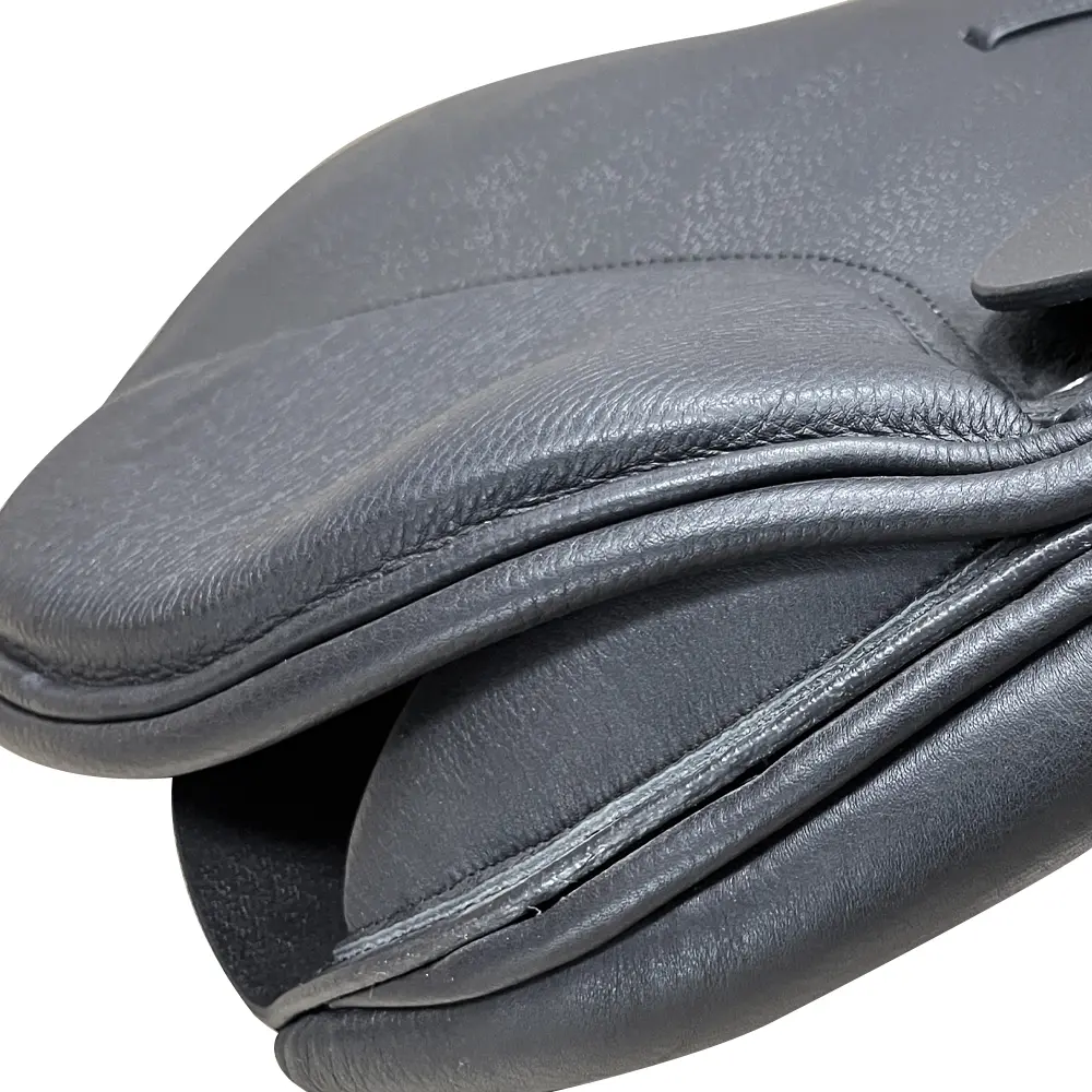 High Quality Removable Black Leather Rocking English Saddle for Horse Racing Dressage Saddle Seat Show Jumping and Polo
