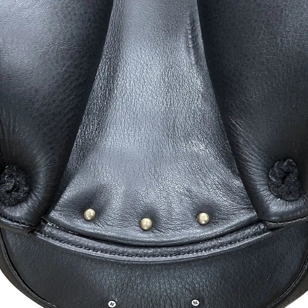 High Quality Removable Black Leather Rocking English Saddle for Horse Racing Dressage Saddle Seat Show Jumping and Polo