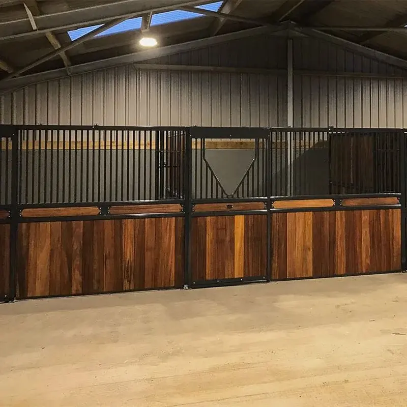 2.2 m Height Resistant Bamboo Corner Post Black Power Bamboo Weld Horse Stable Horse Stall Box