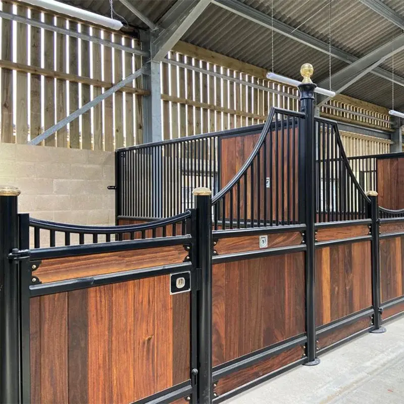 2.2 m Height Resistant Bamboo Corner Post Black Power Bamboo Weld Horse Stable Horse Stall Box