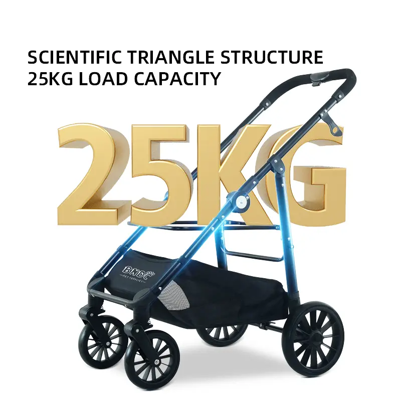 New designed Customized double foldable new fashion high quality pet carrier travel stroller pet cart buggy
