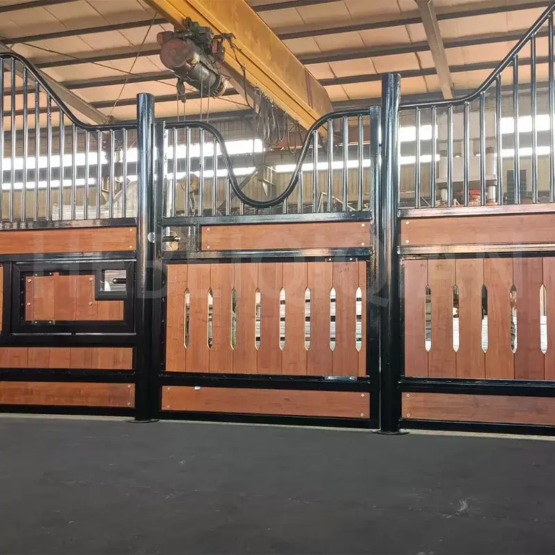 European Customized Metal Bamboo Horse Sliding Door Horse Stable Front Panel
