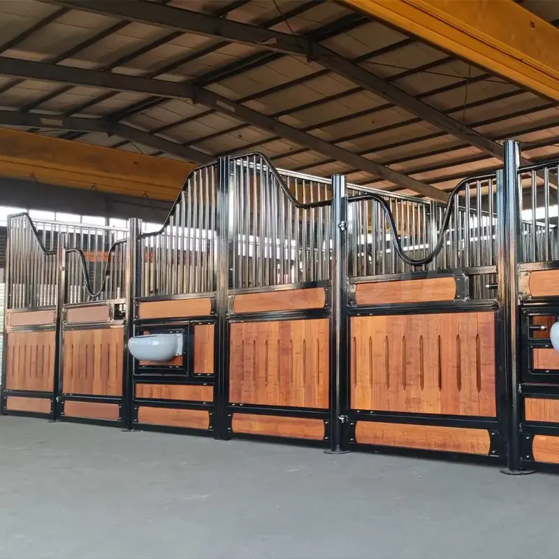 European Customized Metal Bamboo Horse Sliding Door Horse Stable Front Panel