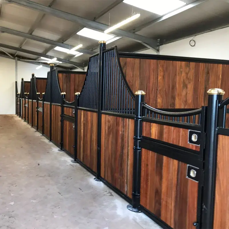 European Customized Metal Bamboo Horse Sliding Door Horse Stable Front Panel