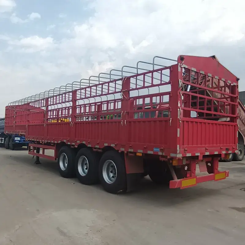40FT 3 Axles 60Tons Drop Side Wall Fence Semi Trailer Horse Trailer Fences Semi-Trailer