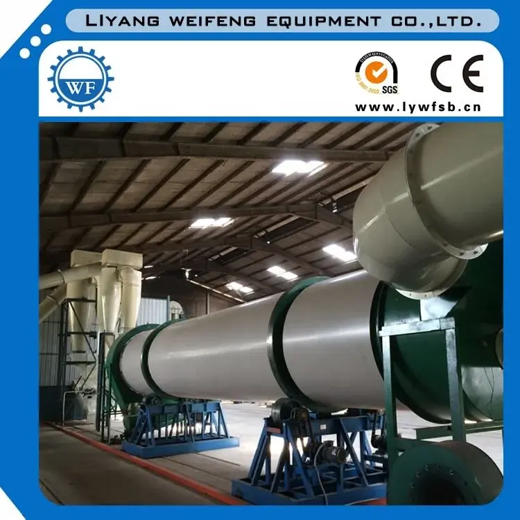 Weifeng High-efficiency Agricultural Waste Pig Cattle Sheep Manure Rotary Dryer Organic Fertilizer Drying Production Line