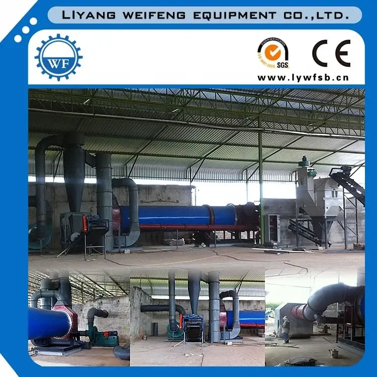 Weifeng High-efficiency Agricultural Waste Pig Cattle Sheep Manure Rotary Dryer Organic Fertilizer Drying Production Line