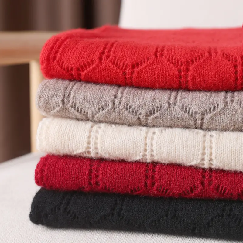 100% Pure Wool Knitted Wraps For Women 2Purposes Hollow Out Cardigan Cape Korea Fashion Pashmina Scarf Warm Soft Wollen Shawls