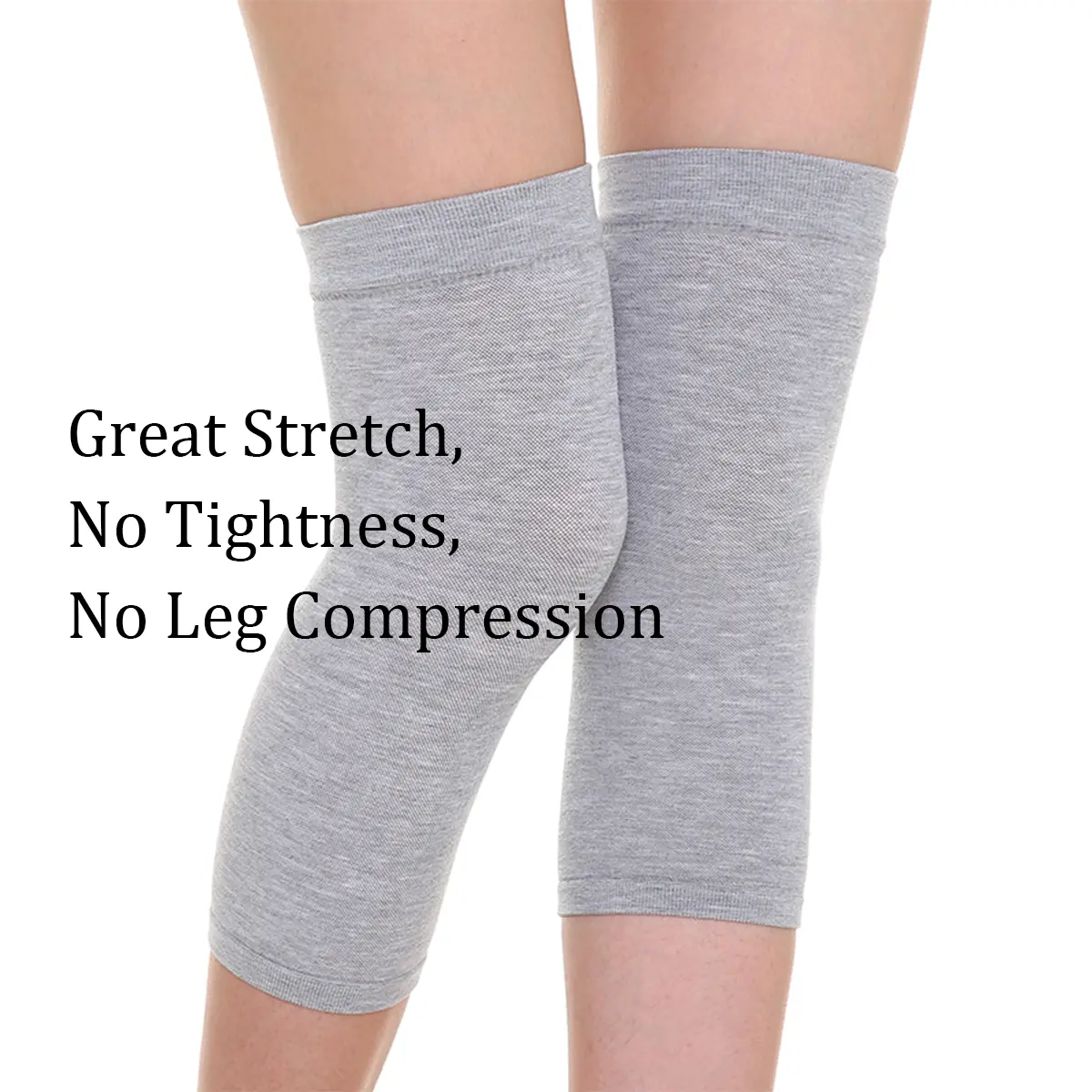 1Pair Women's Thin Cotton Kneepad Soft Warm Joints Protector Anti-slip Elastic Sport Gym Knee Brace For Yoga/Dance/Training/Run