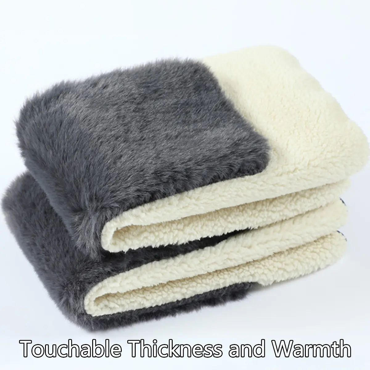 1 Pair Winter Thickened Thermal Knee Pad for Women Non-Slip Elastic Cold Leg Wool Kneepad Sport Brace Support Protector Leg Warm