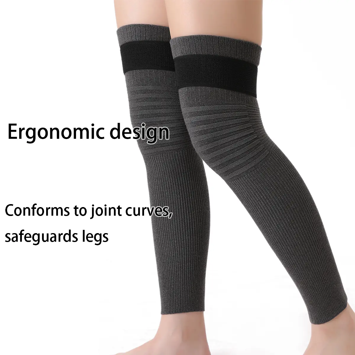 1 Pair Kneepad for Women Bandage Adjustable Elastic Non-Slip Long Knee Pads Arthritis Leg Warmer Outdoor Sports Knee Support