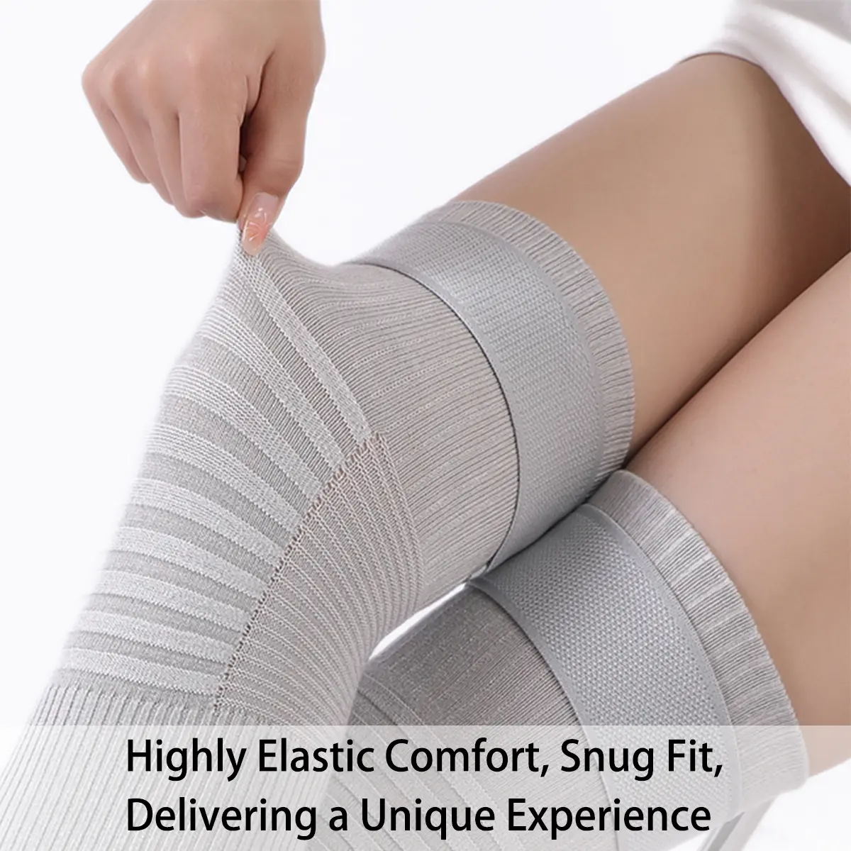 1 Pair Kneepad for Women Bandage Adjustable Elastic Non-Slip Long Knee Pads Arthritis Leg Warmer Outdoor Sports Knee Support