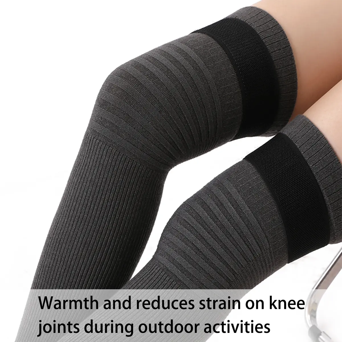1 Pair Kneepad for Women Bandage Adjustable Elastic Non-Slip Long Knee Pads Arthritis Leg Warmer Outdoor Sports Knee Support