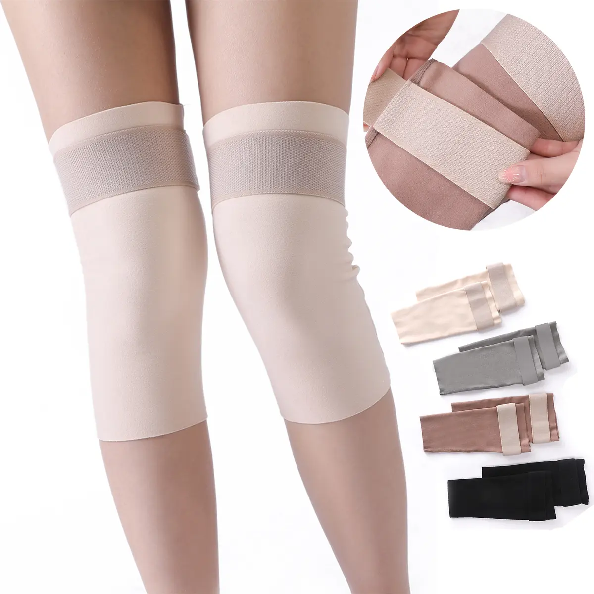 1Pair Kneepad for Women Bandage Adjustable Elastic Non-Slip Soft Warm Knee Sleeve Arthritis Leg Warmer Exercise Sport  Support