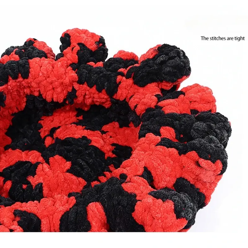 Ladies' Handmade Crocheted Knitted Hat with Folded Lotus Leaf Edges, Fisherman's Hat with Thickened Yarn and Pullover Cap