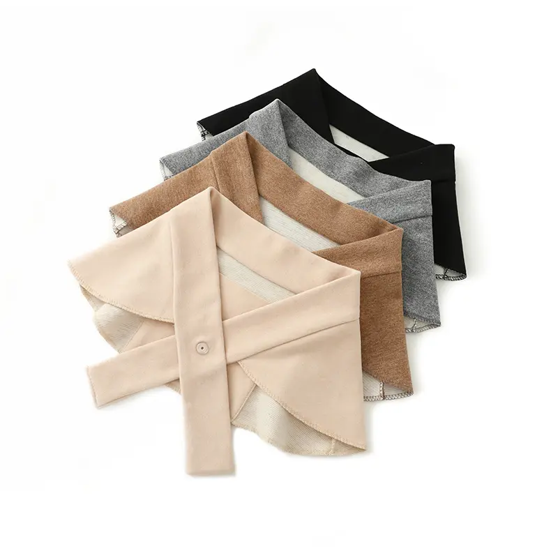 Neutral Silk Shoulder Protection Fake Collar Summer Air-Conditioned Room For Warmth And Cold Protection Add A Pocket Shawl