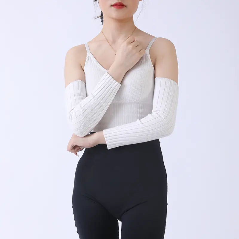 Women Autumn Thin Long Knitted Elbow Pads Elastic Gym Sports Yoga Arm Sleeve Warmers Wristband Support Brace Winter False Cuffs