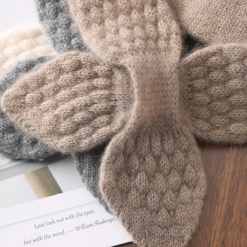 100%Wool Women Bowknot Cross Knit Ring Scarves Fashion Autumn Winter Solid Color Elastic Soft Wollen Fake Collar Neck Warmers