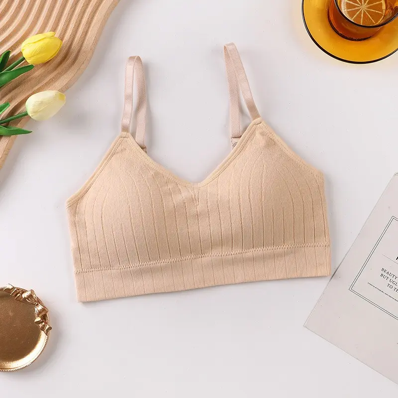 Sexy Wireless Bralette Seamless Women Bra Padded Sleep Tops U-Shaped Back Sports Tube Top Breathable Crop Lingerie Underwear