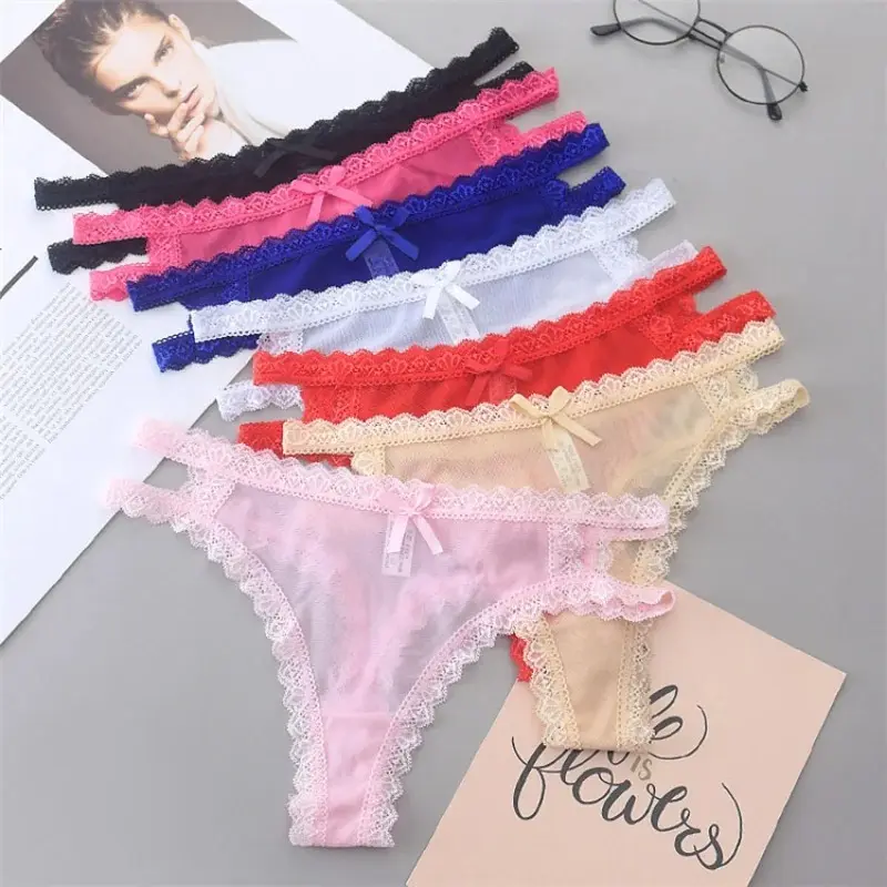 Summer Thin Panties Sexy Hollow Out Women's Lace Seamless Underwear Low Waist Lingerie G-String Breathable Comfort Lady Briefs
