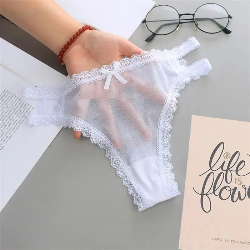 Summer Thin Panties Sexy Hollow Out Women's Lace Seamless Underwear Low Waist Lingerie G-String Breathable Comfort Lady Briefs