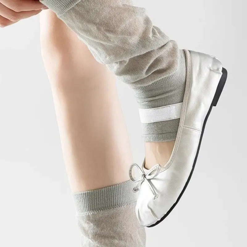 Women's Leg Warmers Thin Spring Summer New Girls Stockings Long Modern Solid Color Woman Socks Japanese Fashion Knee High Socks
