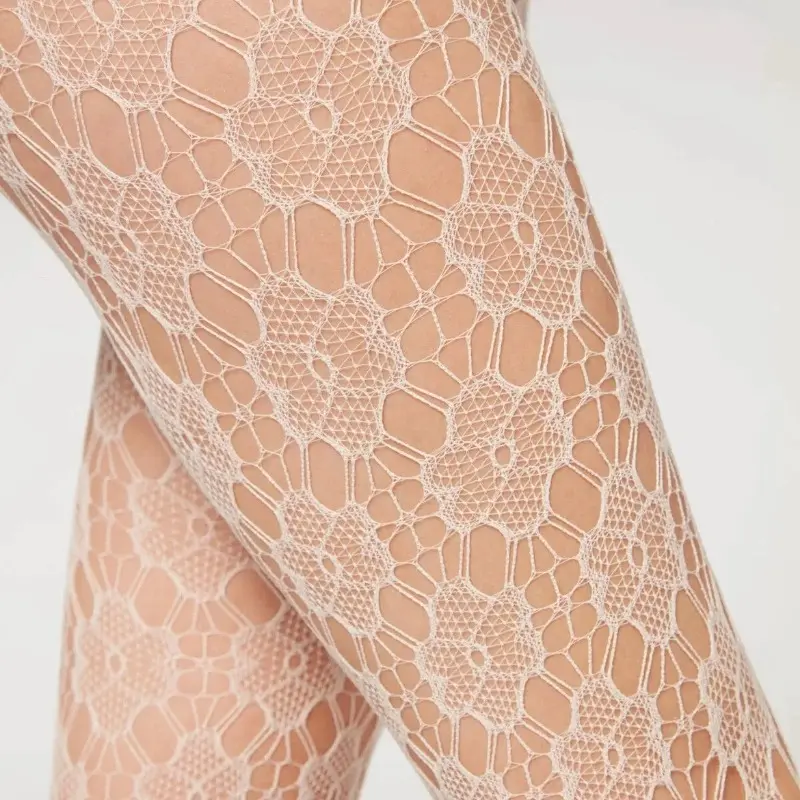 Japanese Sweet Sakura Fishing Net Stockings Vintage Women Y2K Summer Flower Sexy Luxury Stockings Party Underwear Pantyhose