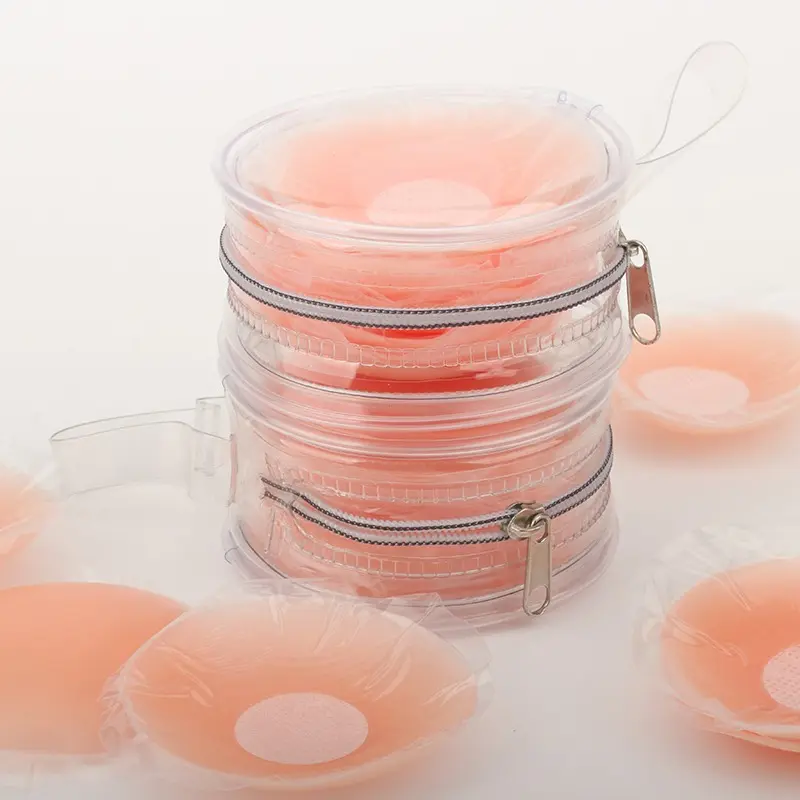 10 PCS Reusable Women Breast Lift Nipple Cover Invisible Adhesive Strapless Backless Stick Bra Silicone Breast Stickers with Box