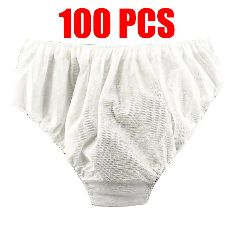 Non Woven Fabric Breathable Disposable Panties For Women Men Business Trips Spa Wash-Free Briefs Menstruation Underwear JJ-026