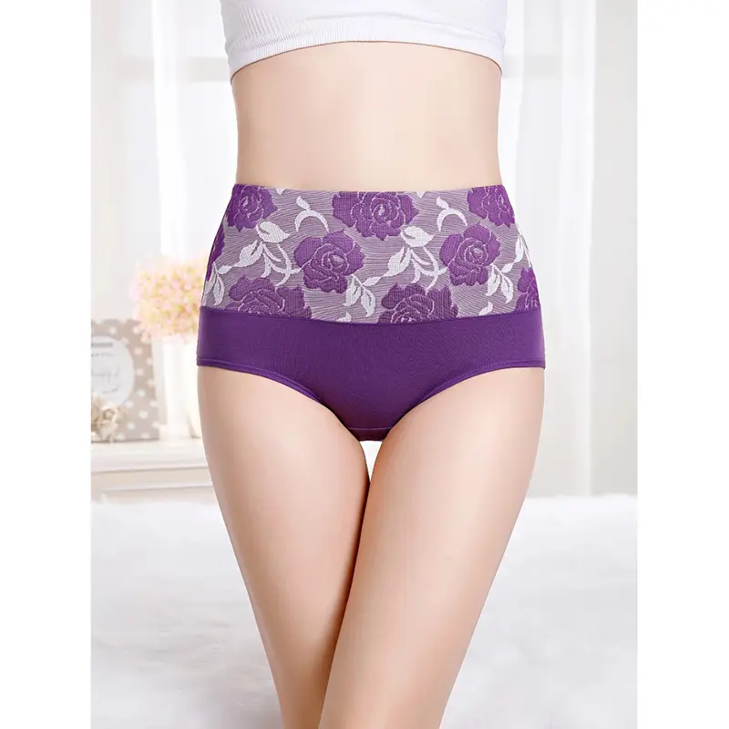 3Pcs/Lot Women's Underwear Plus Size Cotton Panties High Waist Briefs Sexy Lingerie Female Pantys M-5XL Seamless Underpant Girls