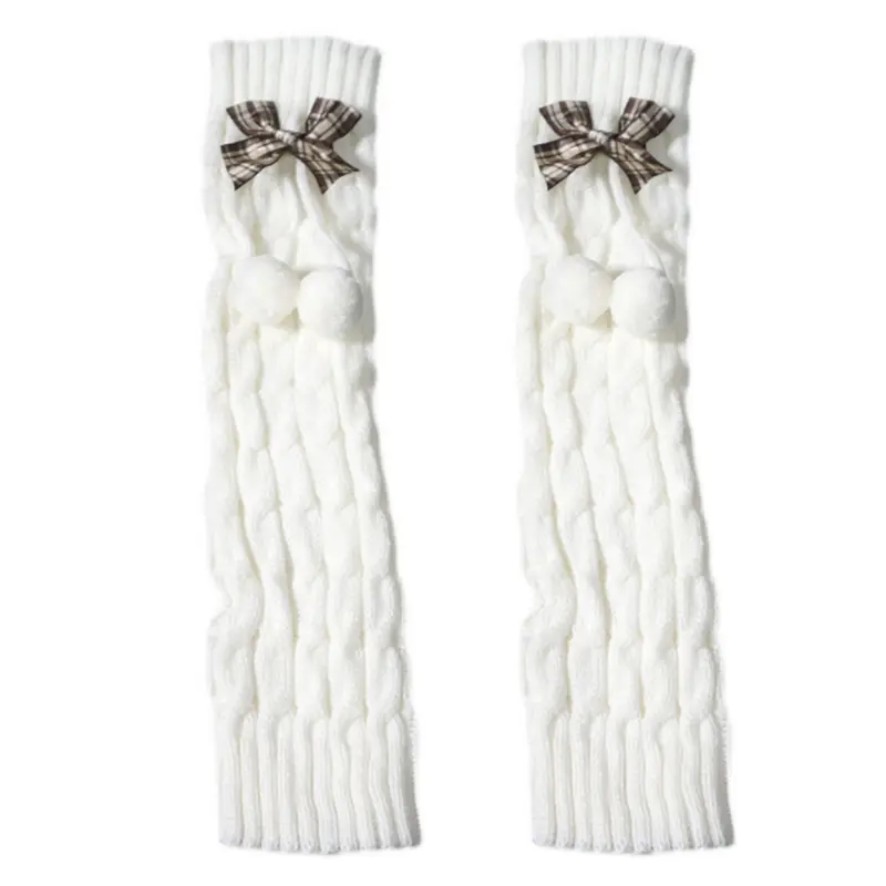 Women Knit Winter Leg Warmers Lolita Japanese JK Loose Style Lady Boots Knee High Boot Stockings Leggings Warm Legs