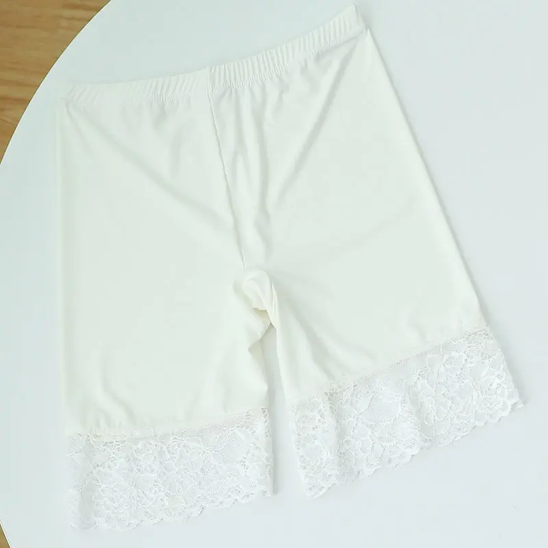 Seamless Ice Silk Safety Short Pants Women Thin Plus Size High Waist Under Skirt Boxers Panties Anti Rub Thigh Safety Shorts