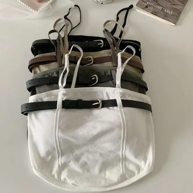Summer New Hot Girl Outer Wear Chest Pad Spaghetti Straps Chest Wrap Girl's Underwear Sexy Casual Belt Tube Top Beautiful Vest