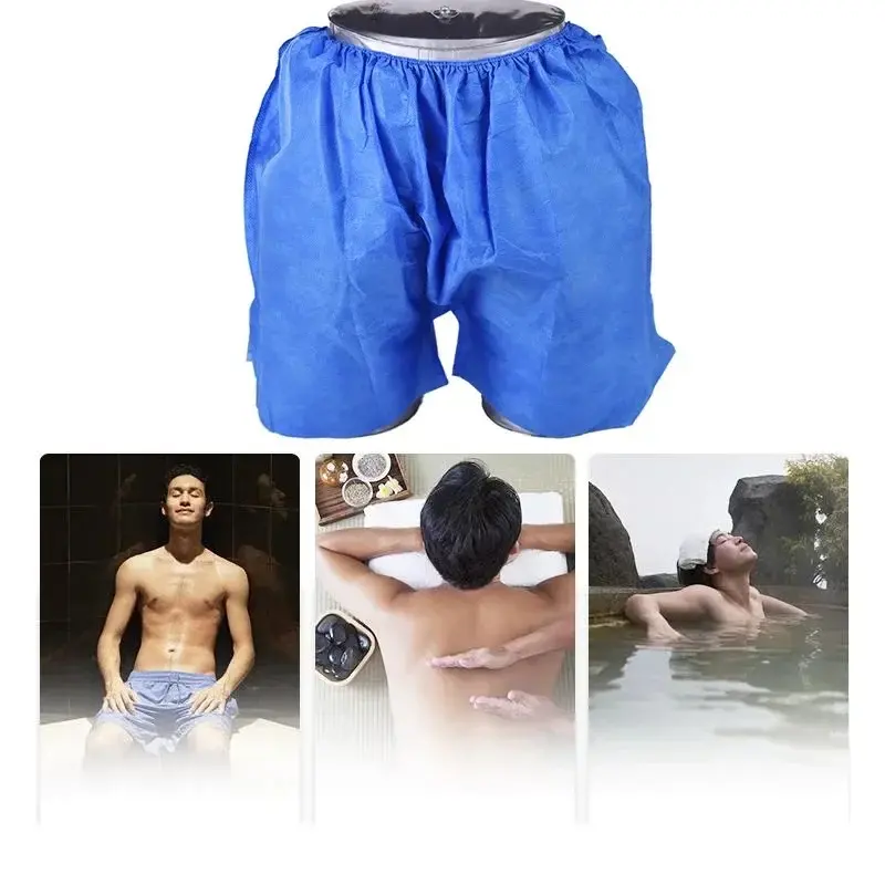 10 Pcs Blue/Black Travel Disposable G-string Panties Underwear Boxer Saloon Spa Underwear Drop Shipping Man Women Underwear