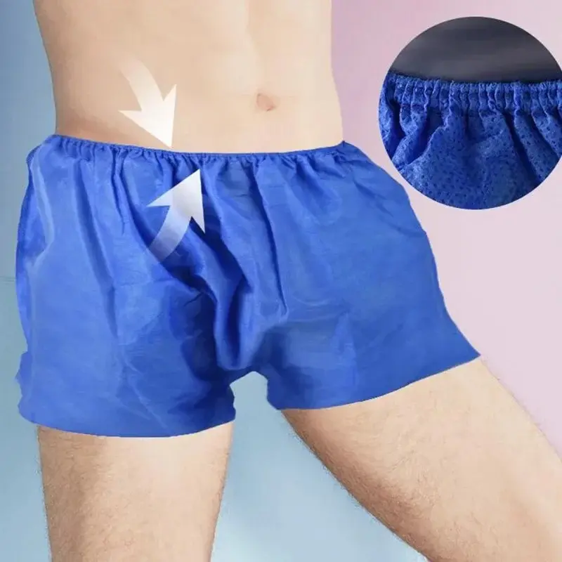 10 Pcs Blue/Black Travel Disposable G-string Panties Underwear Boxer Saloon Spa Underwear Drop Shipping Man Women Underwear